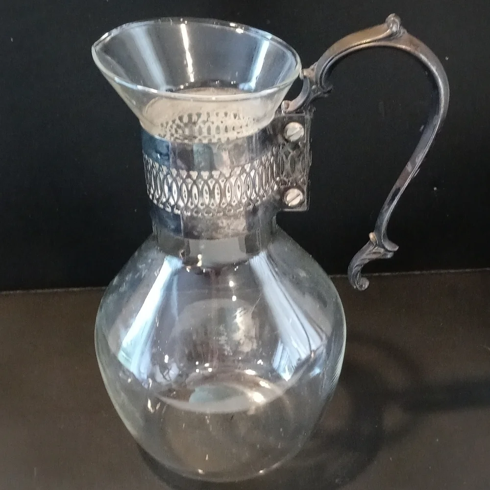 Corning heat-proof beverage container metal handle pretty design